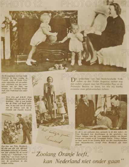 Photographic reproduction of a number of rotogravures of and news reports about the royal family