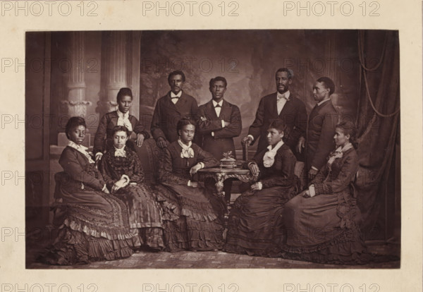 Group portrait of the Jubilee Singers, page, photomechanical print, cliché maker: anonymous, 1872 -