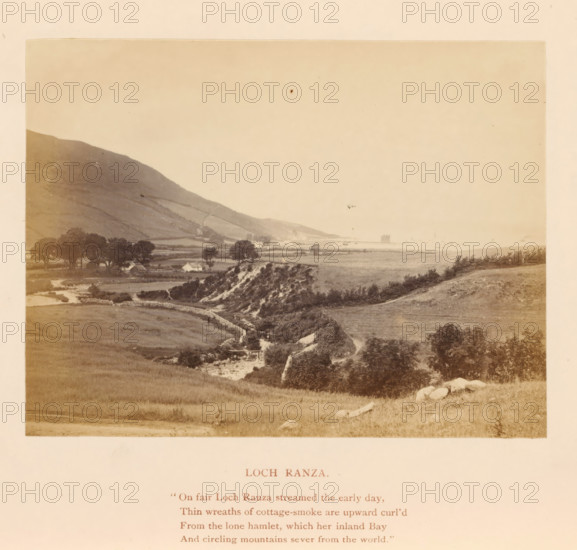 Loch Ranza, Lochranza on Arran in the west of Scotland, photograph, page, inscription: ''On fair,