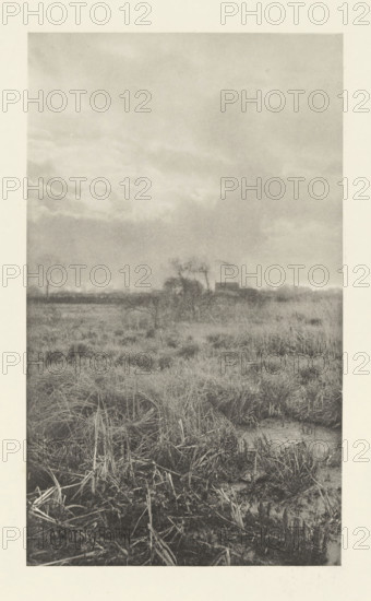 Heathland landscape, 'Gladden and Bent', photomechanical print, photographer: Alfred Horsley