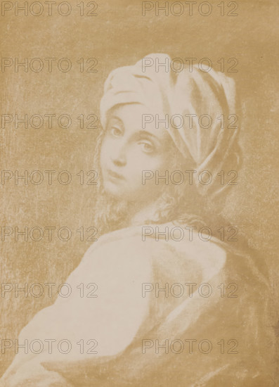 Roma - Beatrice Cenci - G. Reni, Photo reproduction of a portrait of Beatrice Cenci by Guido Reni,