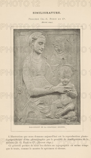 Bas-relief de la Chapelle Sistine, Relief of Mary with Christ Child and John the Baptist, page,
