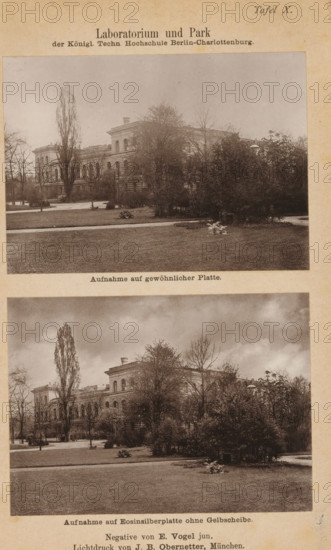 Laboratory and Park of the Konigl. Techn. Hochschule Berlin- Charlottenburg, View of the laboratory