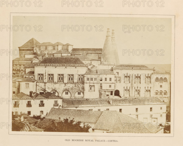 Old Moorish Royal Palace - Cintra, View of the Palace of Sintra, photograph, page, Sintra, c. 1865