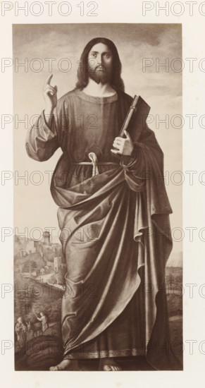Photo reproduction of the painting The Blessing Christ by Cima da Conegliano, Cima da Conegliano: