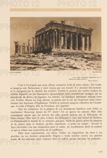 Propylaea on the Acropolis of Athens, Le Parthénon, des Propylées, page, photomechanical print,