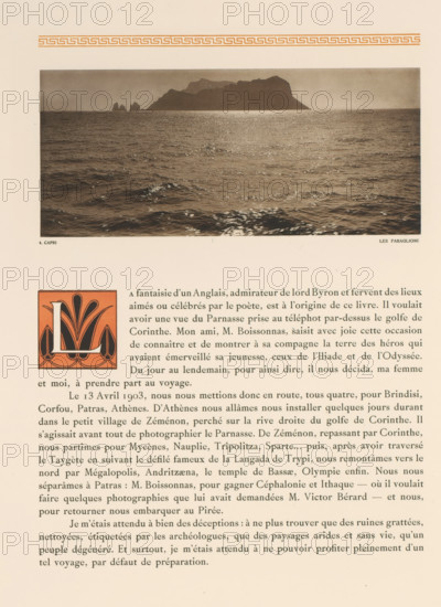 Capri, les Faraglioni, Faraglioni bij Capri, page, photomechanical print, number: '4.',