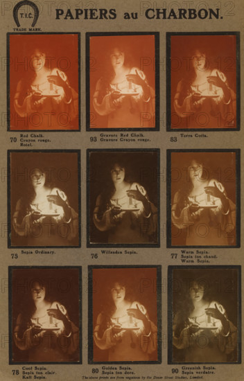 Colour chart of Illingworth's permanent carbon tissues, book, maker: Thomas Illingworth & Co.,