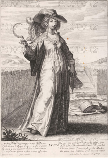 L'Estè, Summer, Personifications of the Four Seasons, print, printmaker: Jean Couvay, France, after