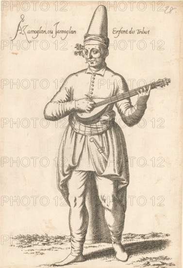 Guitar-playing 'Azamoglan' or 'Jamoglan', Azamoglan ou Jamoglan enfant du tribut, print, album