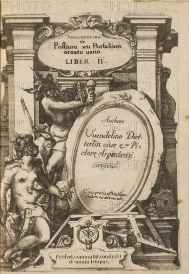 Personification of Painting and Mercury as personification of Sculpture in architectural ornaments
