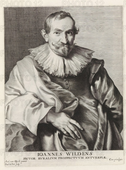Portrait of the painter Jan Wildens, Icones Principum Vivorum Doctorum Pictorum Chalcographorum