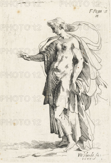 Standing woman, Libreto di diversi figurine dissignato da Fran. parmensis et conservata nella