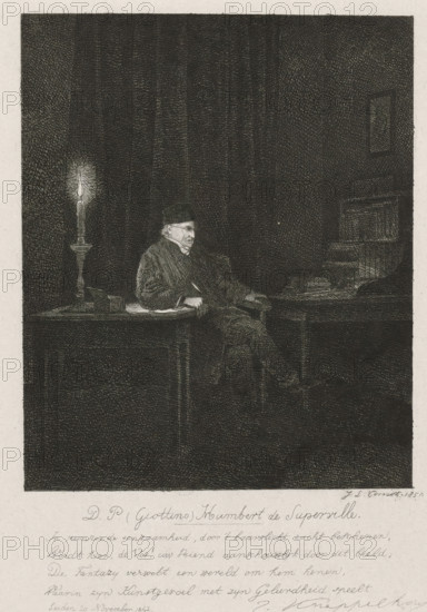 Portrait of Humbert de Superville, print, Portrait of David Pierre Giottino Humbert de Superville,