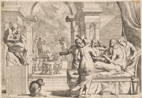 The prodigal son squanders his inheritance, Story of the prodigal son, L' Historia Del Figliolo
