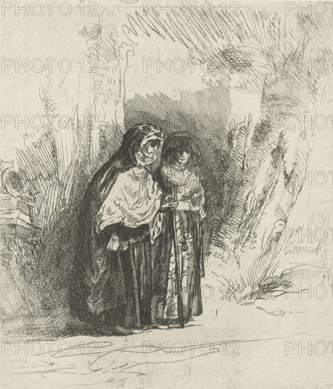 The Spanish gypsy 'Preciosa', print, The Spanish gypsy Preciosa and the old woman Majombe. Both