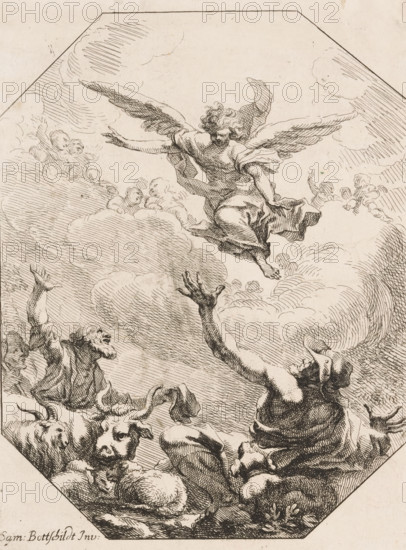 Annunciation to the Shepherds, Various designs, Opera Varia Historica, Poetica & Iconologica,