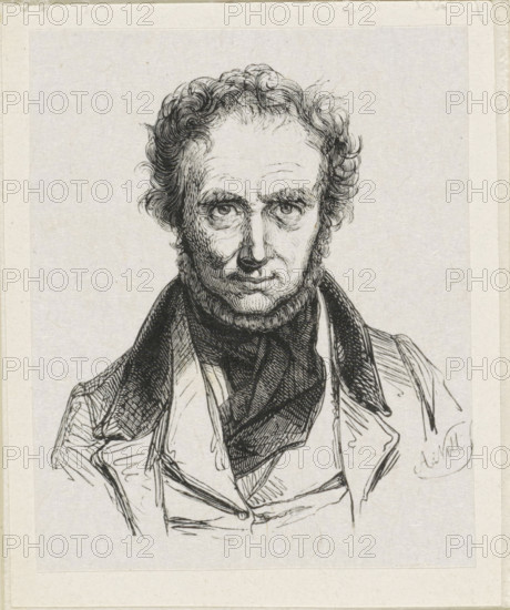 Portrait of IJ van Regemorter, print, printmaker: Adolphe Frédéric Nett, after drawing by Ignatius
