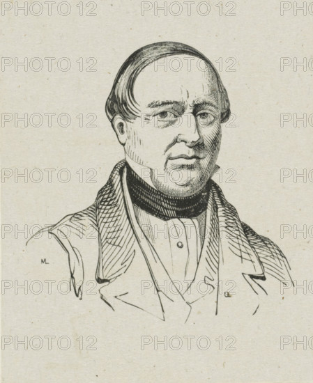 Portrait of Ludovicus Roelandt, print, printmaker: Monogrammist ML, after drawing by Félix De