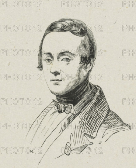 Portrait of Louis Royer, print, printmaker: Monogrammist ML, after drawing by Henricus Wilhelmus