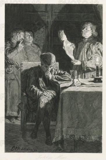 Louis XI at the Bastille, Louis XI in the Bastille, print, Louis XI in the Bastille in Paris,