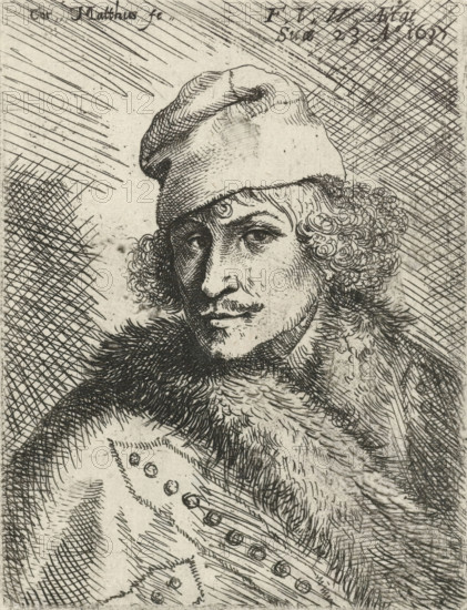 Portrait of Frans van den Wijngaerde, print, Portrait of printmaker and publisher Frans van den