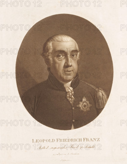 Portrait of Leopold III Friedrich Franz von Anhalt-Dessau, print, HAB A 418, printmaker: Ludwig