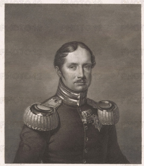 Portrait of Friedrich Wilhelm III of Prussia, print, printmaker: Eduard Mandel, Berlin, printer