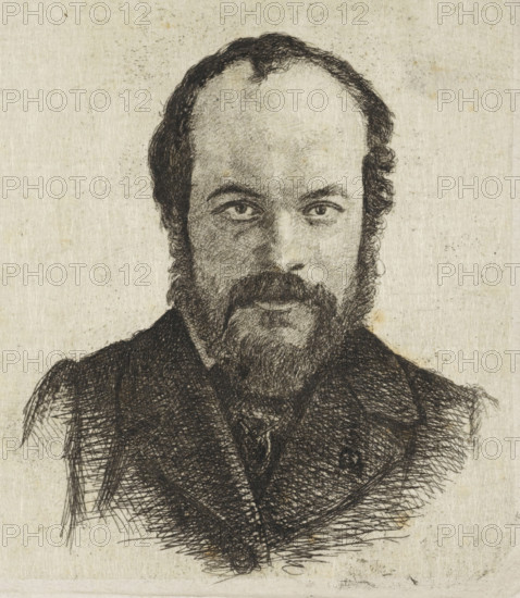 Portrait of Jan Weissenbruch, print, Portrait of the artist Jan Weissenbruch, older brother and
