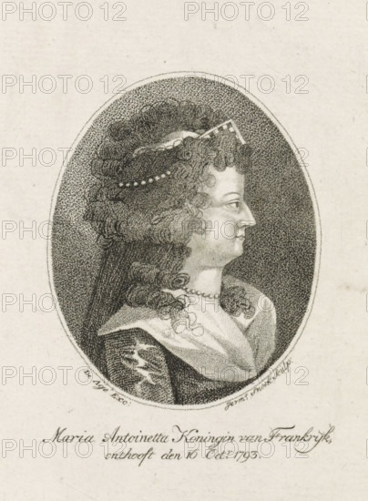 Portrait of Marie Antoinette (Queen of France), print, Portrait of Marie Antoinette (Queen of