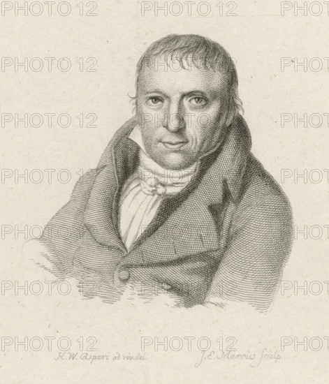 Portrait of Johannes Kinker, print, printmaker: Jacob Ernst Marcus, Amsterdam, after drawing by