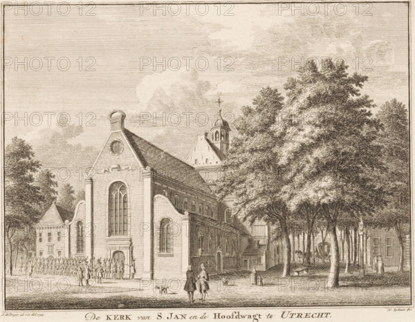 The Church of St. Catherine in Utrecht, View of the Catharine Church in Utrecht, print, book