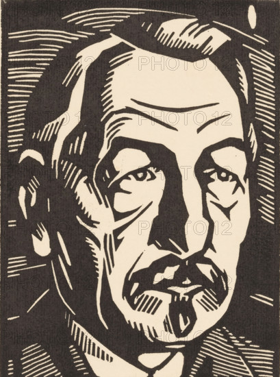 Portrait of Pieter Jelles Troelstra, print, A portrait of politician Pieter Jelles Troelstra, with