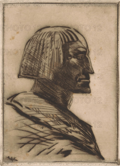 The Egyptian (original title), Portrait of an Egyptian man, print, printmaker: Willem van