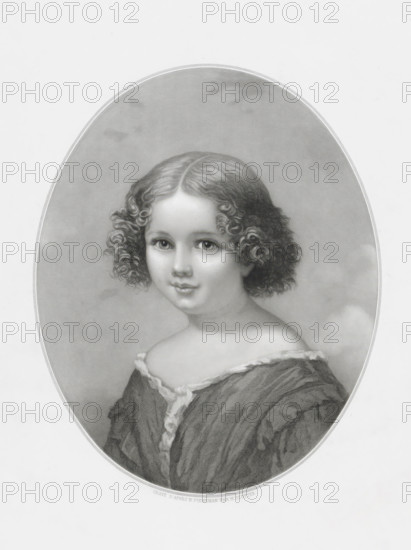 Bust of a girl, print, printmaker: Hendrik D. Jzn Sluyter, Amsterdam, after design by Nicolaas