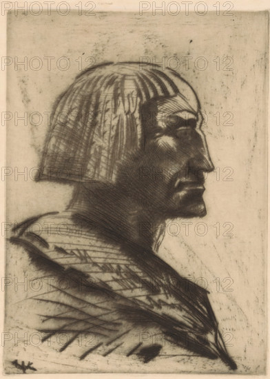 The Egyptian (original title on object), print, A portrait of an Egyptian man., number: '26',
