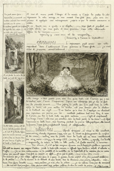 Letter about etching techniques with examples of landscapes, Letter about making an etching, Letter