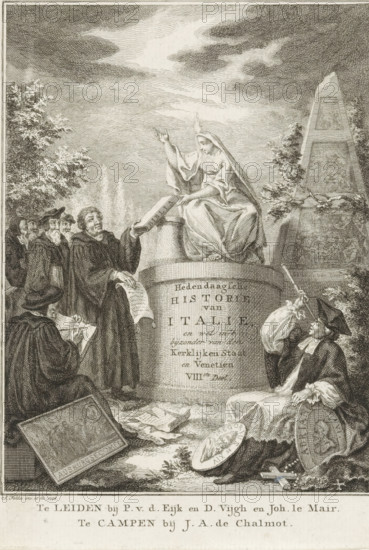 Allegory on the Papal States and Venice, Title page front: Sn, Contemporary History or The