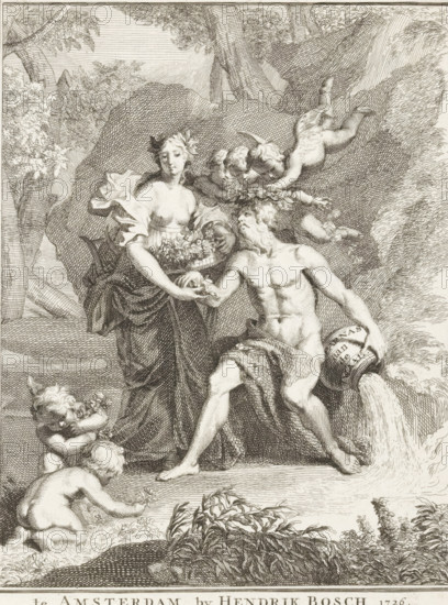 Parnas on the Waal, Allegorical representation with Poetry and the Waal, Title page for: Jan van