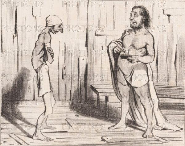 Robert Macaire and Bertrand in the pool, Robert Macaire, cartoon, Series number, 17, 20, Second