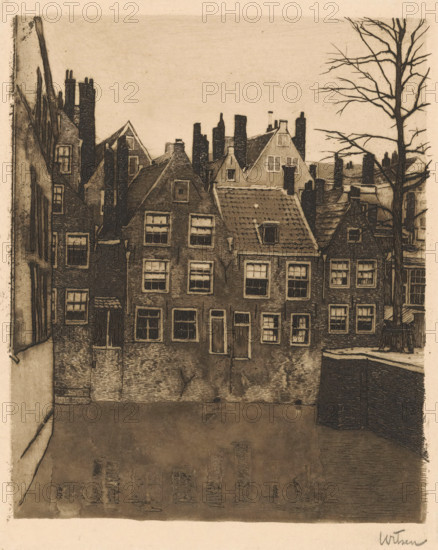 Groenendaal in Rotterdam, print, Groenendaal, filled in in 1911, seen from the Nieuwehaven in