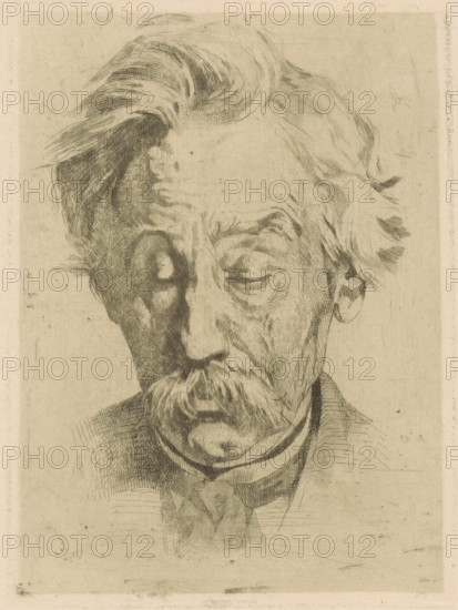 Portrait of Dr. Jacob Christiaan Muller, print, printmaker: Willem Witsen, Ewijkshoeve (Den