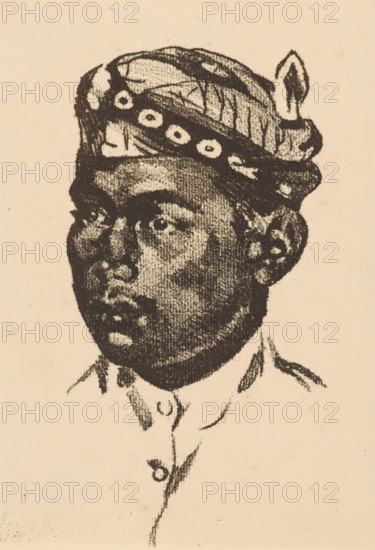 Portrait of a Sundanese man, Portrait of a Sundanese servant (former title), print, This man worked