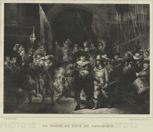 Night Watch, Officers and other musketeers of District II in Amsterdam under the command of Captain