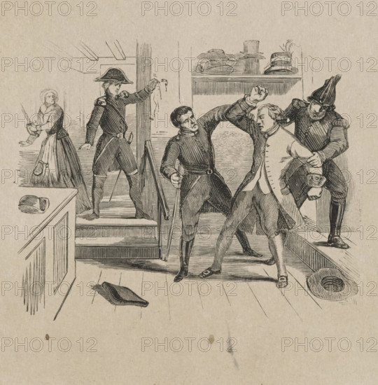 Twist in a millinery shop, print, printmaker: Isaac Weissenbruch, Netherlands, 1836 - 1912, paper,
