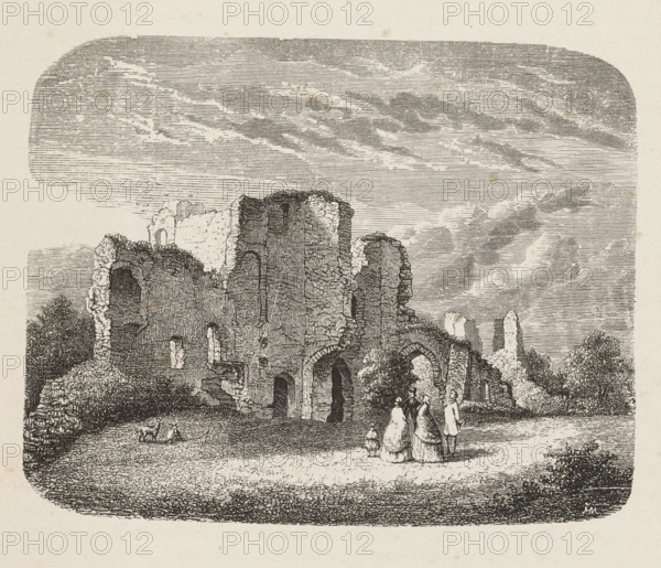 The Courtyard, Courtyard of the Ruins of Brederode Castle, print, book illustration, printmaker: