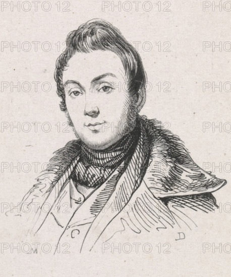Portrait of Charles van Beveren, print, printmaker: Monogrammist M (Germany), after drawing by