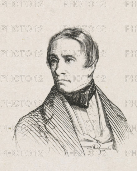 Portrait of Hendrik Breukelaar, print, after drawing by Coenraad Hamburger (possibly), 1841 - 1842,
