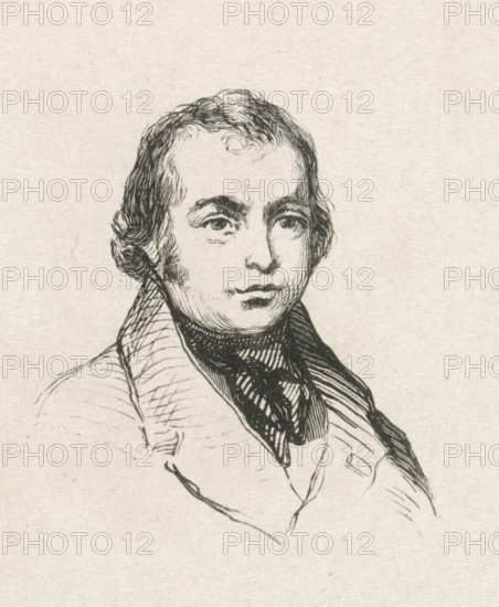 Portrait of Ferdinand de Braekeleer de Oude, print, after drawing by anonymous, 1841 - 1842,