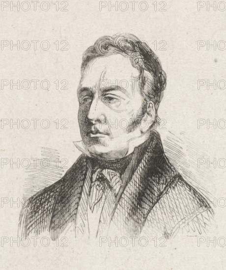 Portrait of Petrus Jacobus Goetghebuur, print, after drawing by anonymous, 1841 - 1842, printmaker,
